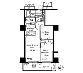 東京都台東区元浅草1【マンション】の間取り