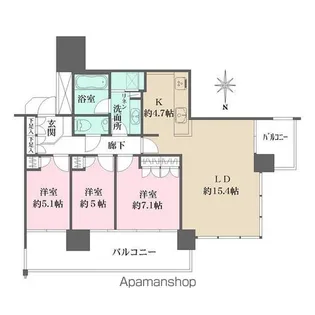 M.M.TOWERS the East【17階】の間取り