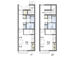 レオパレスはぴねす横尾【2階】の間取り