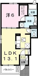 ユースパラシオン【1階】の間取り