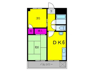 コーポ中島【5階】の間取り
