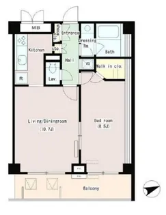 東京都港区三田3【マンション】の間取り
