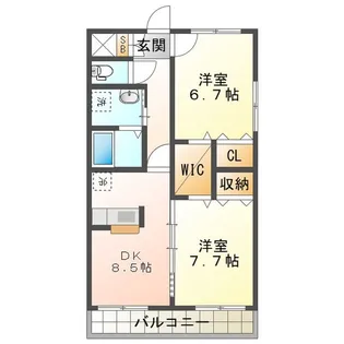 シダーフィールド【2階】の間取り