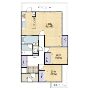 クレアガーデン鴻池【7階】の間取り