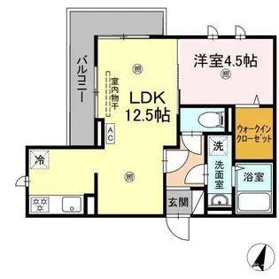 アサヒパレス久保田 A棟【3階】の間取り