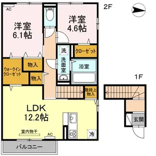 D-room喜多川 B棟【2階】の間取り