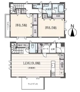 東京都杉並区永福4【一戸建】の間取り