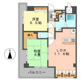 ユーザンコート【2階】の間取り