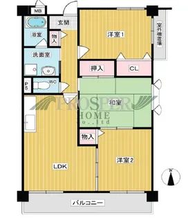 プロニティ・ユー【2階】の間取り