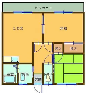 ウイングハイツサカウエB【2階】の間取り