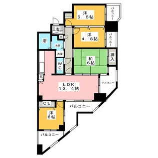 サンハウス浄心【14階】の間取り