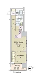 パークナードフィット新富町【8階】の間取り