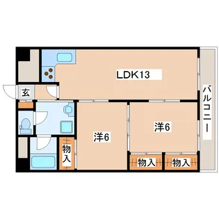 シャンボール荒町【9階】の間取り