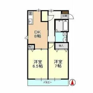 アンセリアA【1階】の間取り