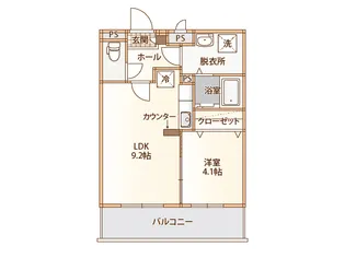 ユーグランスコート高田【1階】の間取り
