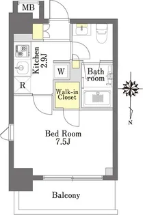 プライムメゾン森下【10階】の間取り