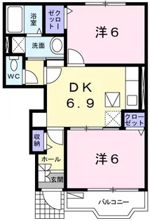 ロン アヴェニュ【1階】の間取り
