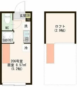 レジデンス・イン初台【2階】の間取り