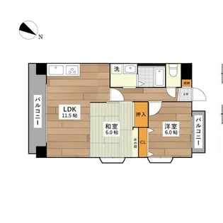 エスティーガーデン【1階】の間取り
