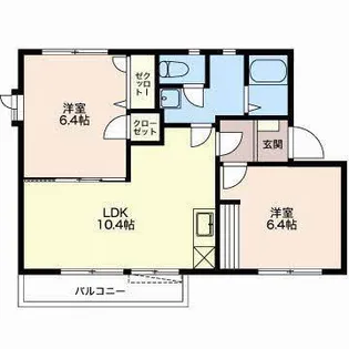フレグランスU E【2階】の間取り