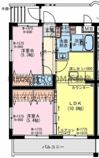 ブルックリン天神【5階】の間取り