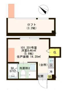 ハーモニーテラス足立III【1階】の間取り