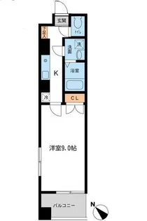 フィオーレ月島【4階】の間取り
