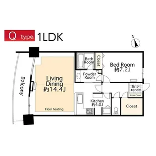 アートヴィレッジ大崎ビュータワー(SA借上)【26階】の間取り