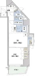 コンシェリア西新宿【4階】の間取り