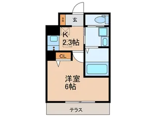 キャッスルホワイト柳橋【1階】の間取り
