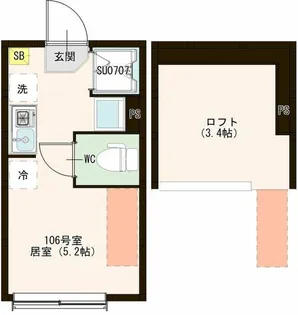 ハーモニーテラス高松I【1階】の間取り
