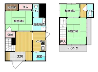 広島県呉市東中央1【一戸建】の間取り