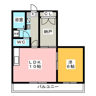 クレスト・K2【1階】の間取り