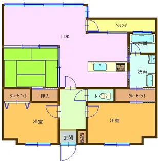 アパガーデンコート長岡表町【6階】の間取り