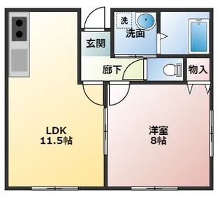 ACTIII(ウィークリー)【2階】の間取り