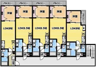 (仮称)川越こもれびLycka【3階】の間取り
