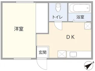 鮎川ホーム【1階】の間取り