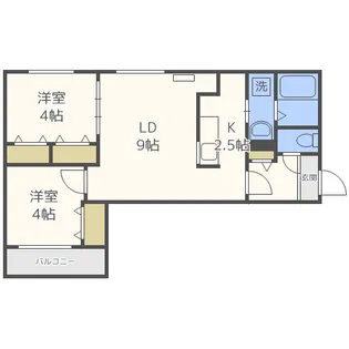 ボア ソルテ菊水EAST【2階】の間取り
