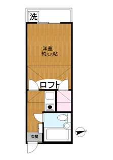 レオパレス千駄木A棟【1階】の間取り