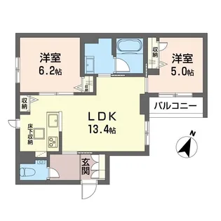 モンサンク【1階】の間取り