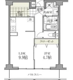 白金台マンション【4階】の間取り