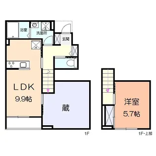 カクト ユウB【1階】の間取り