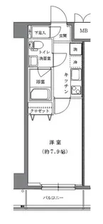 ミルーナヒルズ西日暮里【2階】の間取り