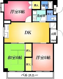 大川マンション【2階】の間取り