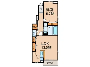 メゾン・ド・カルムVI【1階】の間取り