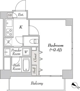 エスモア森下【5階】の間取り