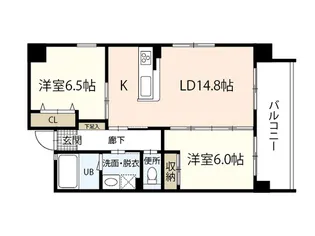 リバティヒルズ竹本【7階】の間取り