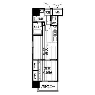 レジディア京町堀【7階】の間取り