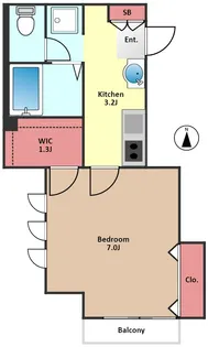 ガーデンヴィラ白金台【2階】の間取り