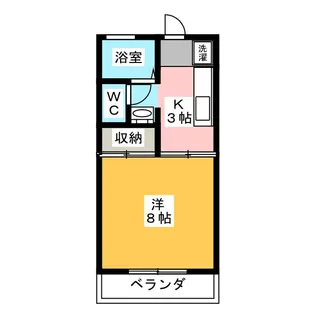 カーサ谷田【1階】の間取り